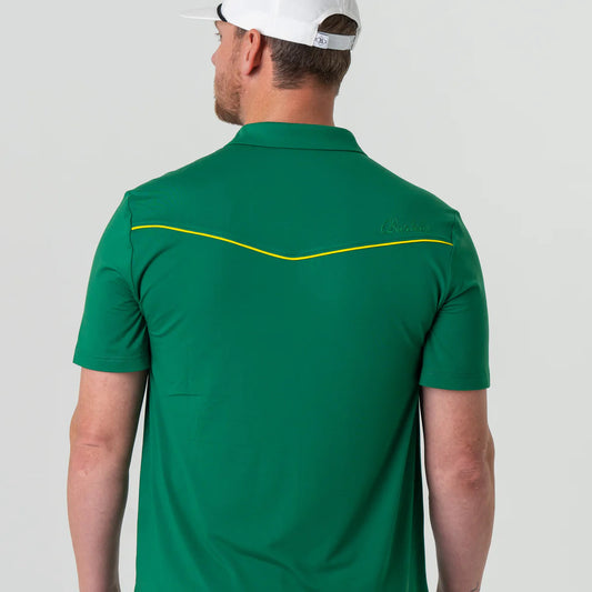 Green Pearl Snap Polo