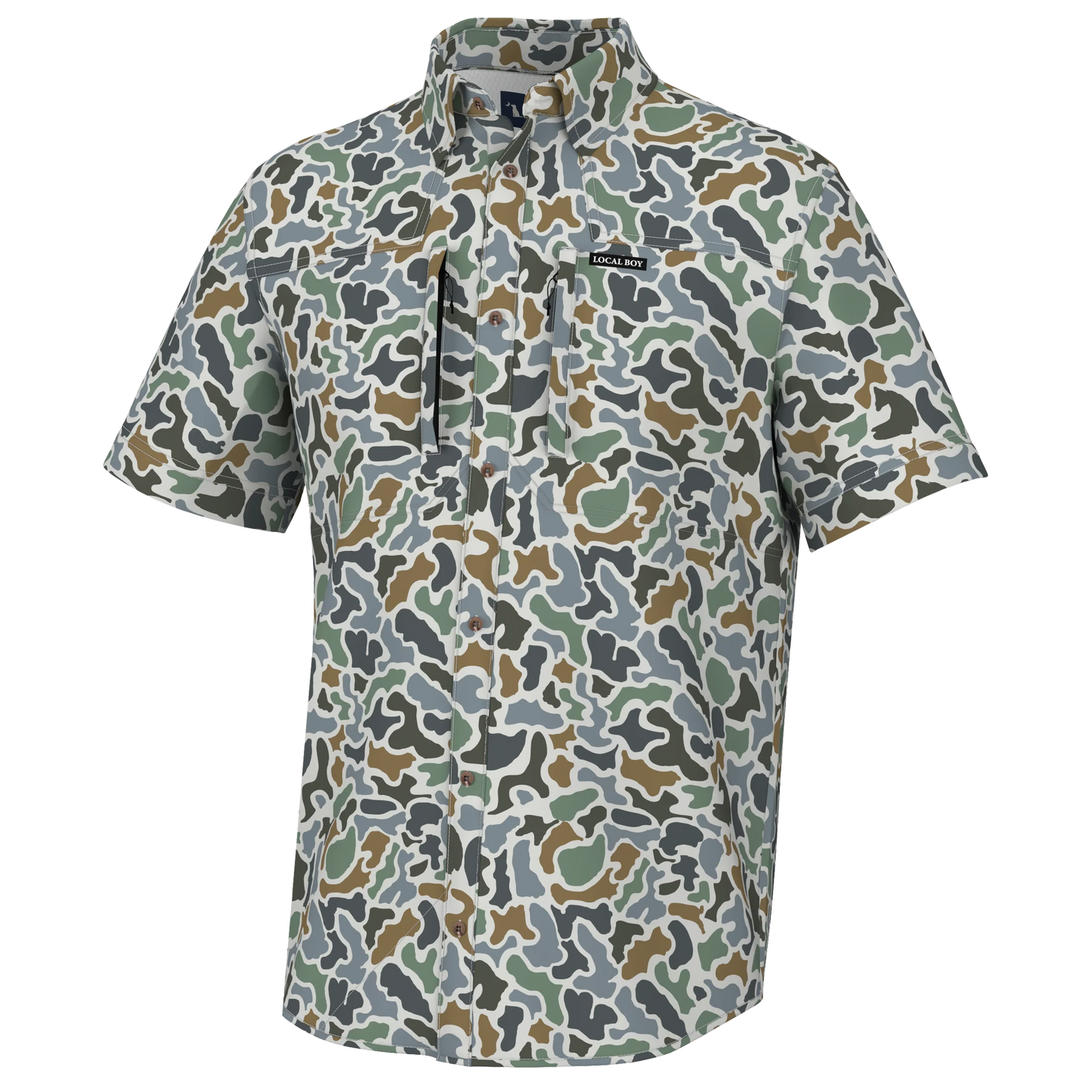 Camo Bluff Button Down