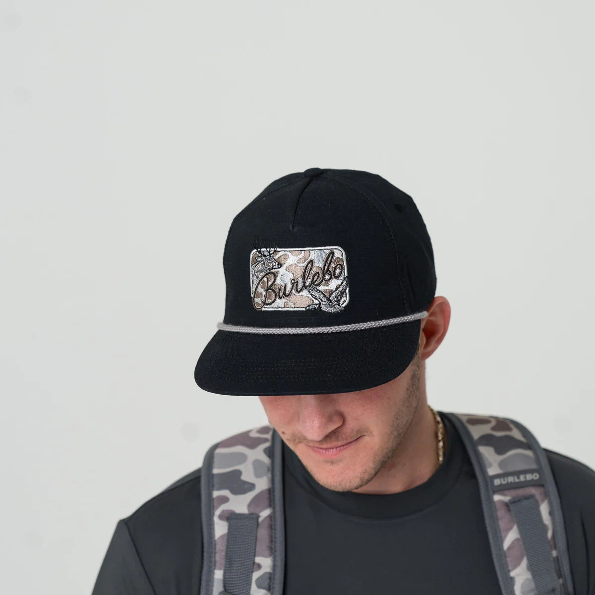Black Camo Patch Hat