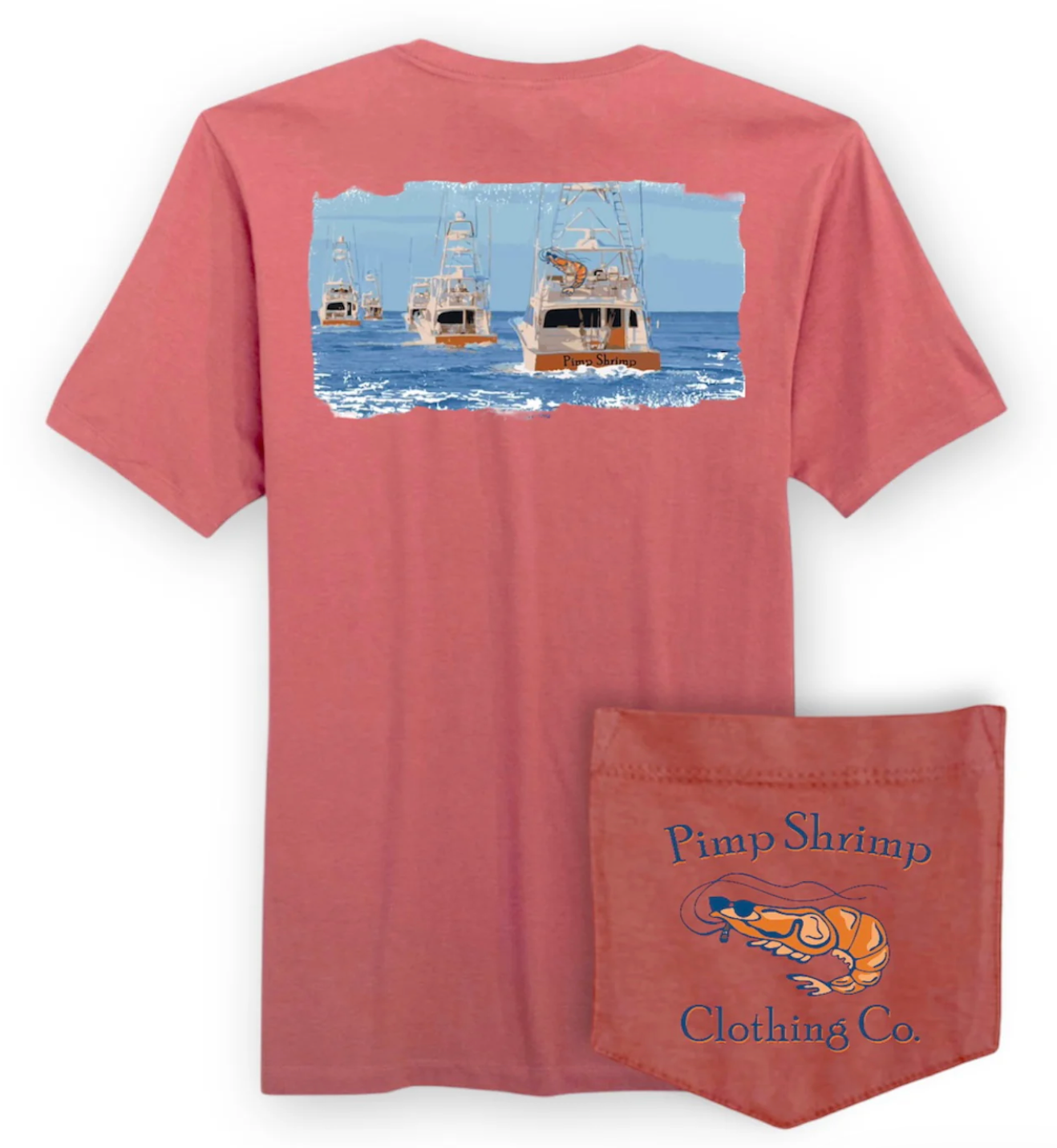 "Gone Fishing" Pocketed T-Shirts