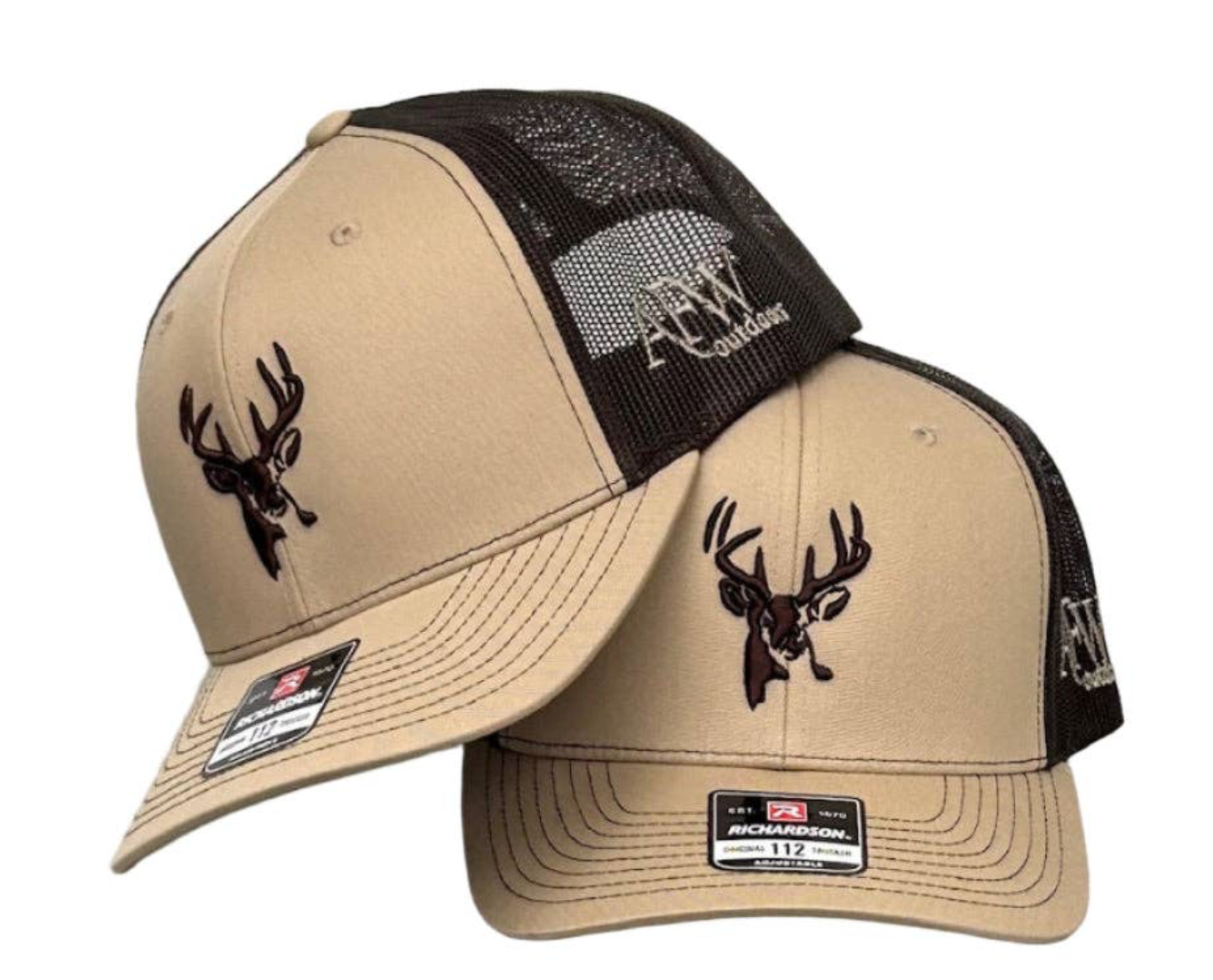 Khaki / Coffee Buck Logo Trucker Hat