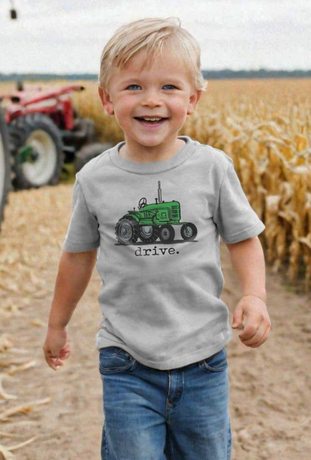 "Drive" Green Tractor Tee