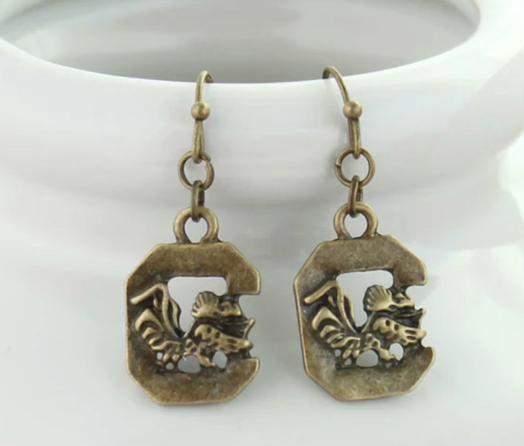 Carolina Vintage Logo Earrings