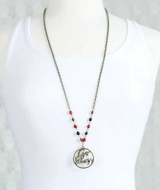 Georgia Slogan Cut-Out Necklace