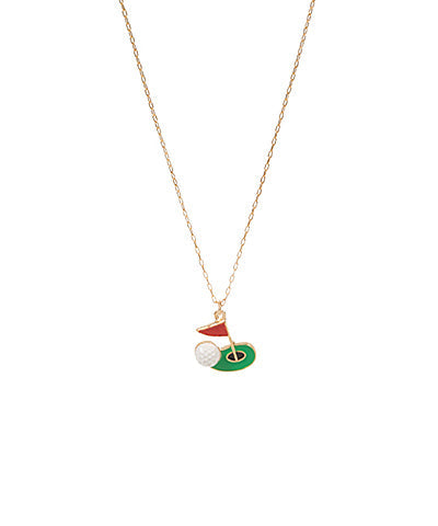 Golf Flag Pendant Necklace