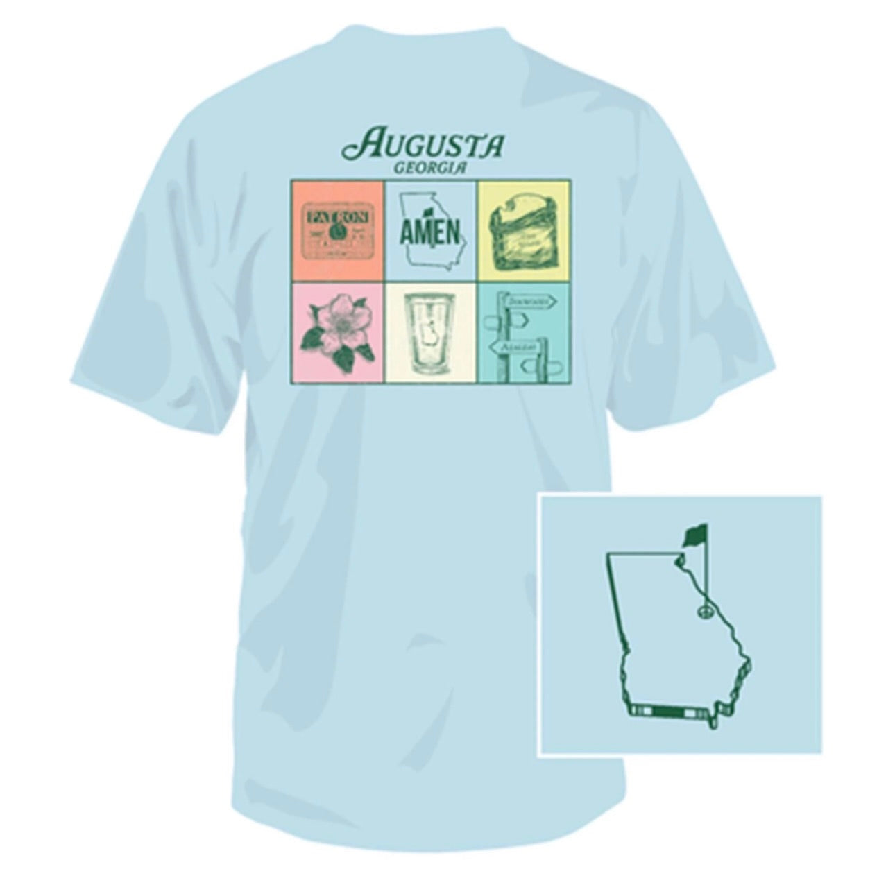 Augusta Golf Collage Tee