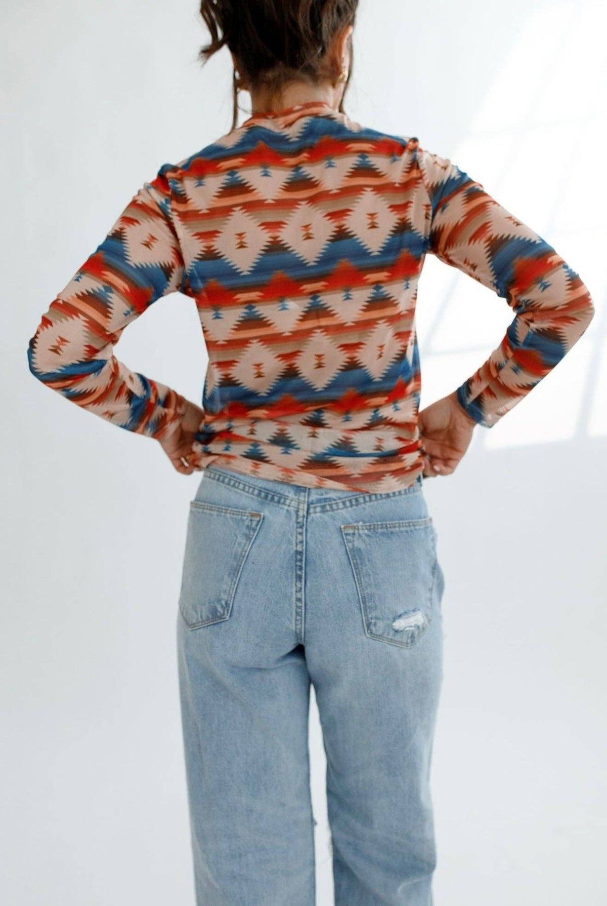 Aztec Mesh Top
