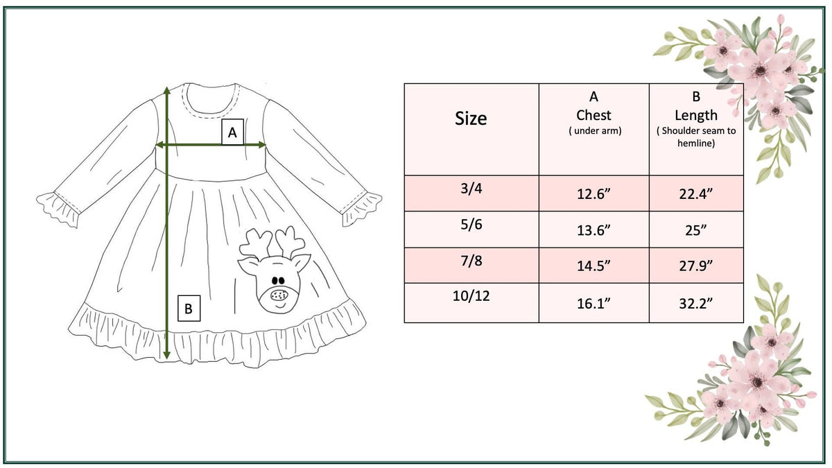 Plaid Reindeer Holiday Dress