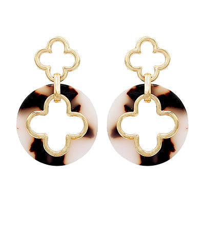 Clover Acetate Drop Earrings