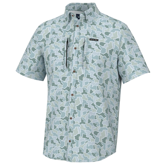 Glacier Camo Button Up
