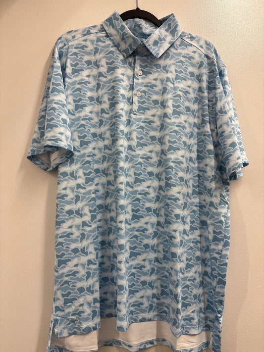 Mike Blue Camo Polo