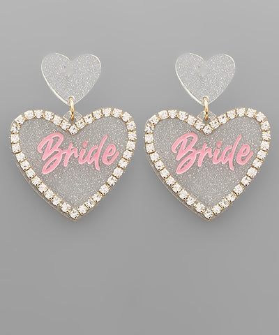 Bride Heart Earrings