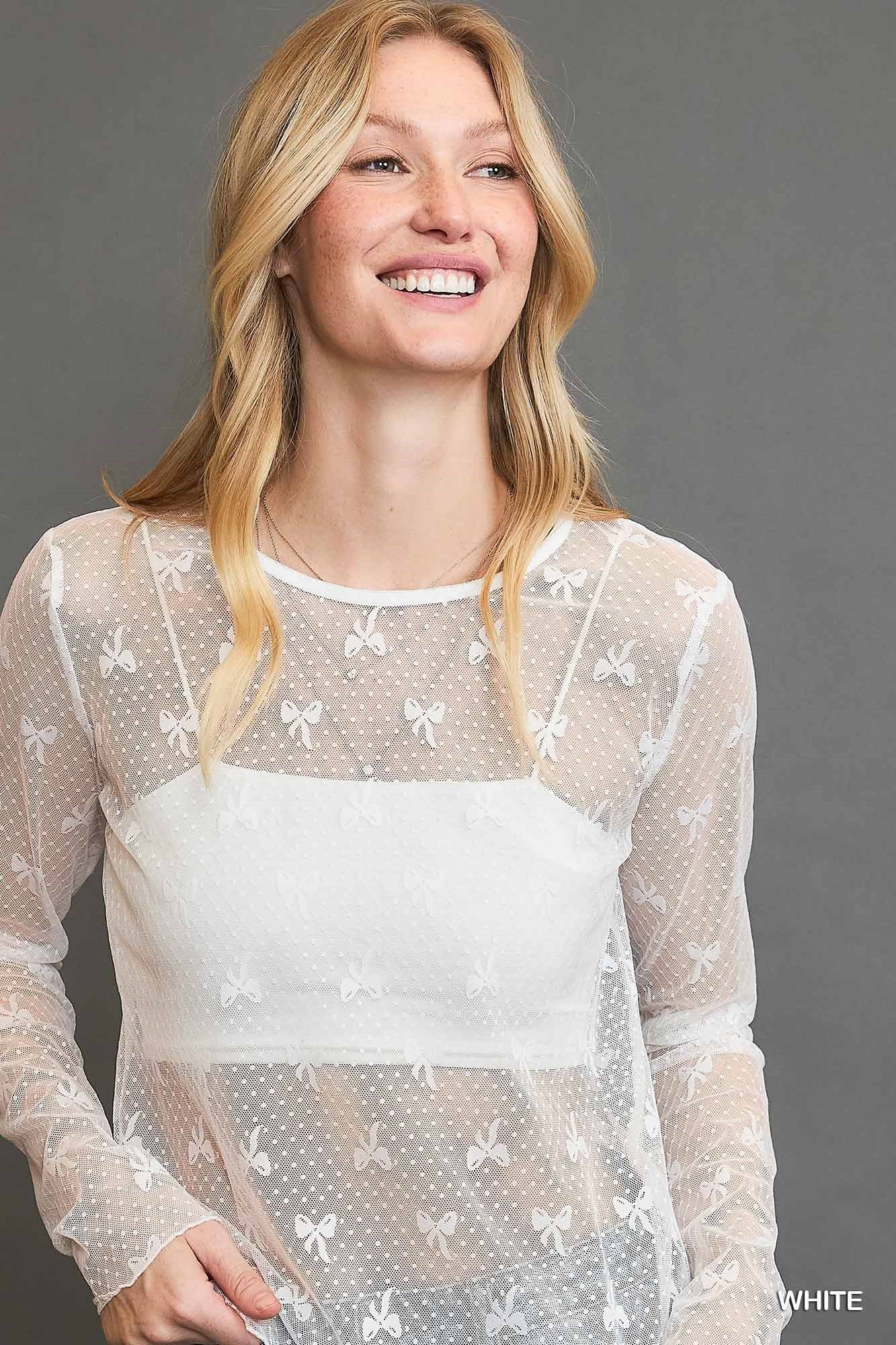 Bow Mesh Top