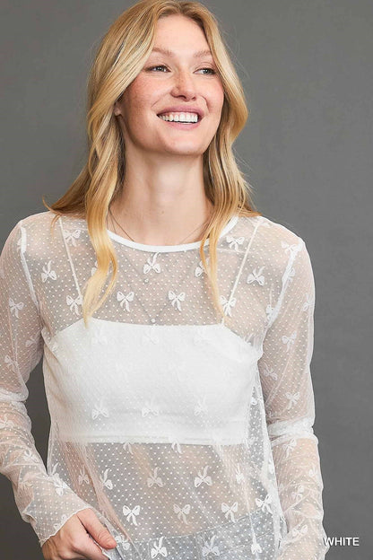 Bow Mesh Top