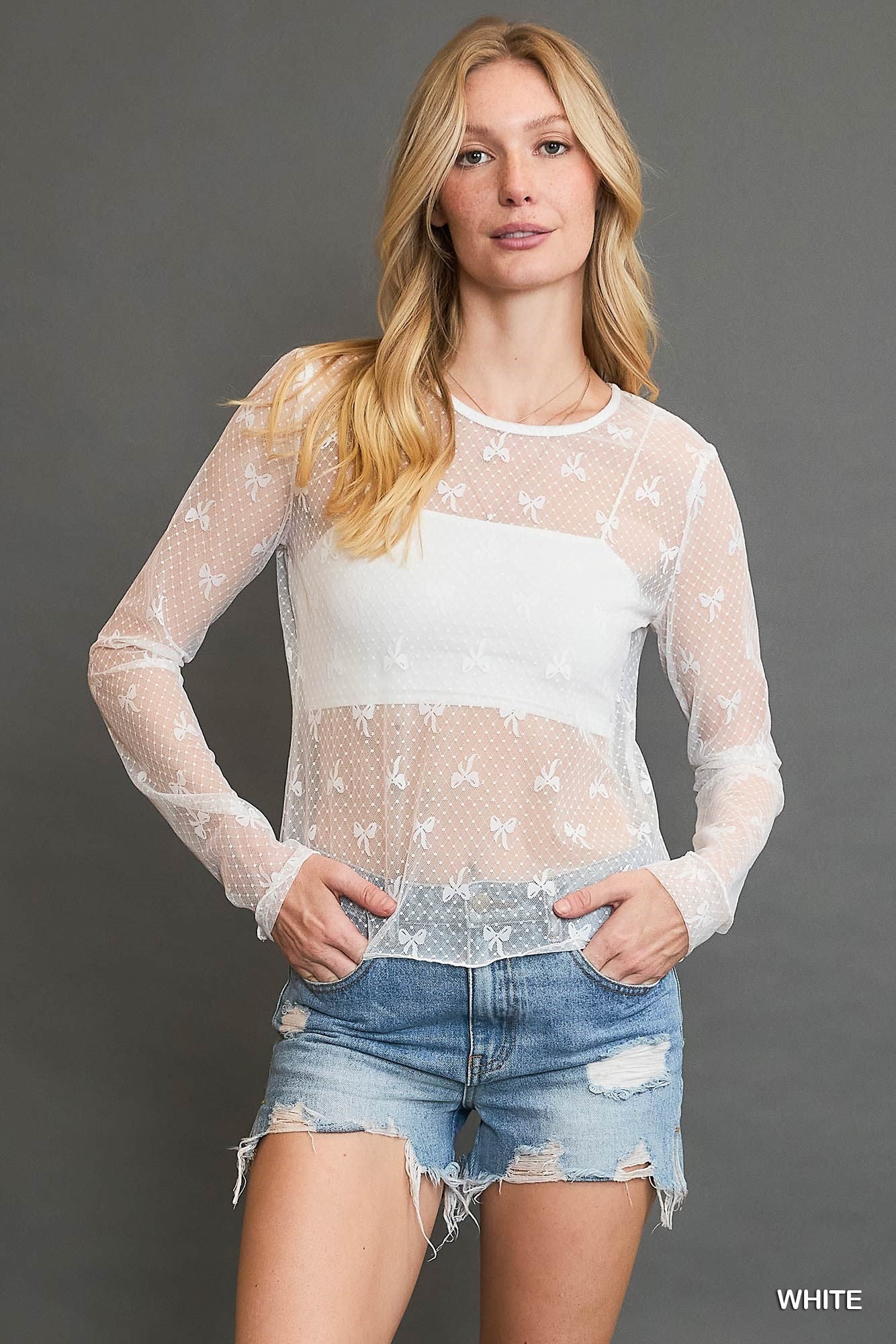 Bow Mesh Top