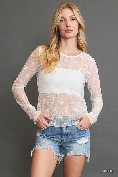 Bow Mesh Top