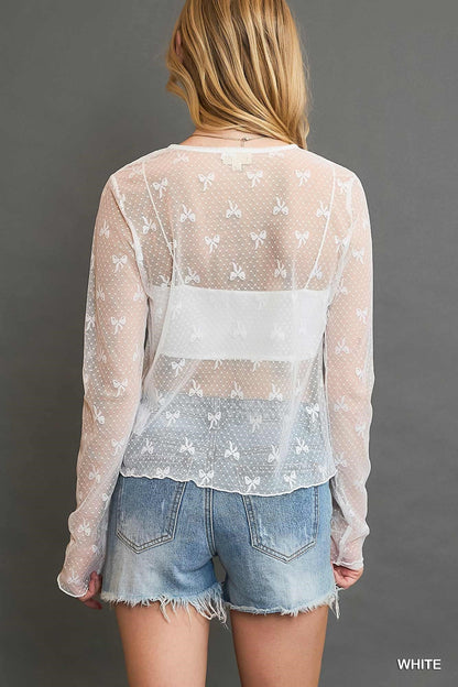 Bow Mesh Top