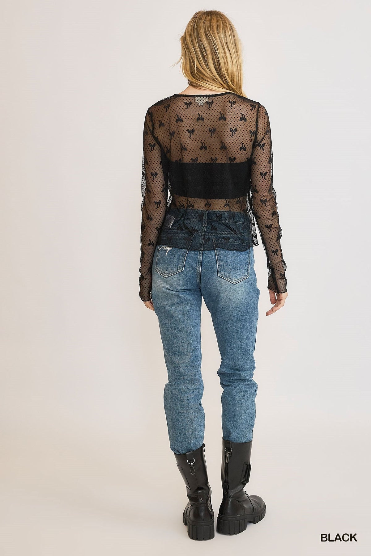Bow Mesh Top