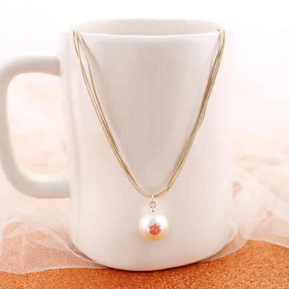 Clemson Pearl Necklace