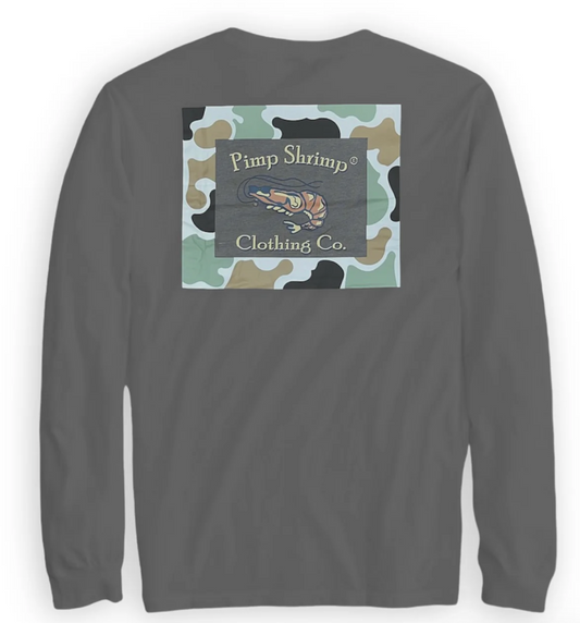 Camo Back- Long Sleeve