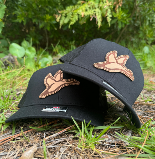 112 Leather Patch Black Hat