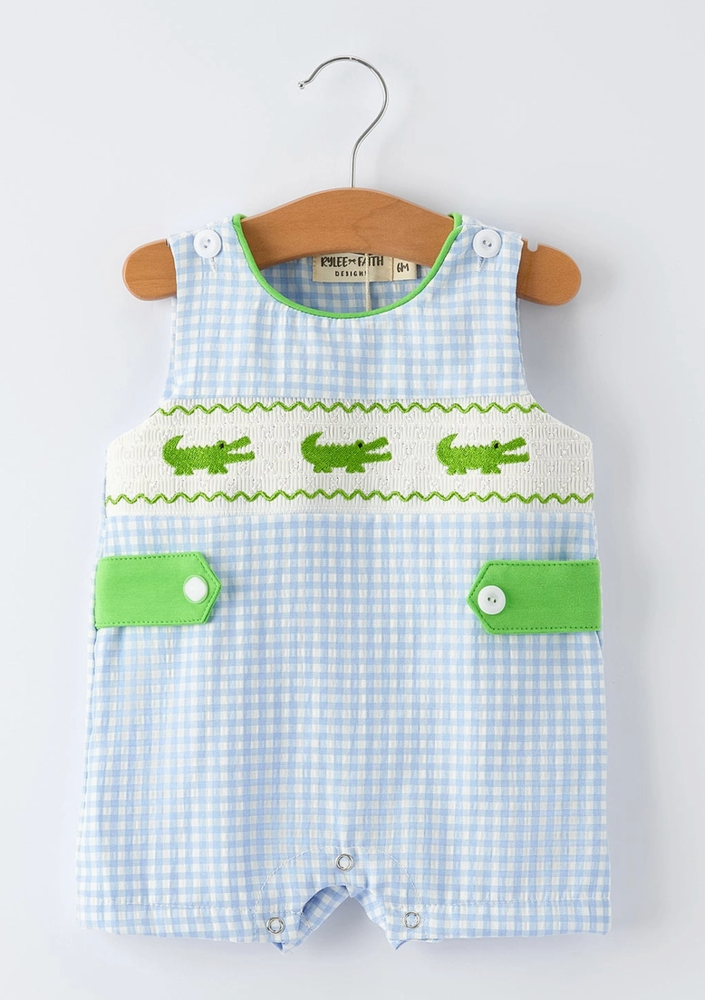 Baby Boy Crocodile Romper