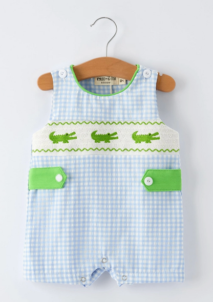 Baby Boy Crocodile Romper