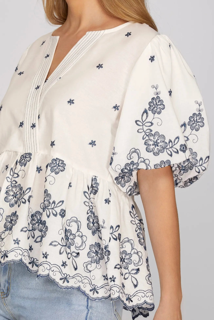 Maisie Navy Floral Top