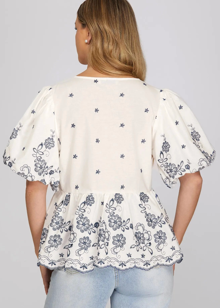Maisie Navy Floral Top