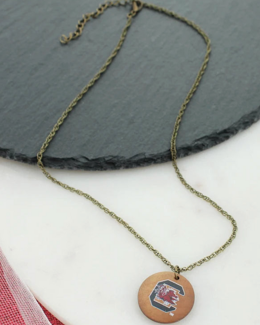 Carolina Wood Disc Necklace