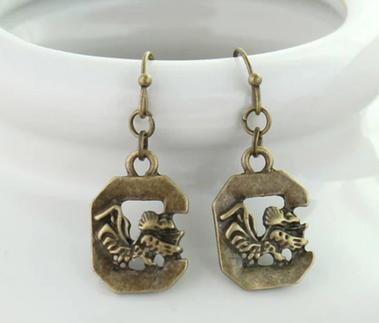 Carolina Vintage Logo Earrings