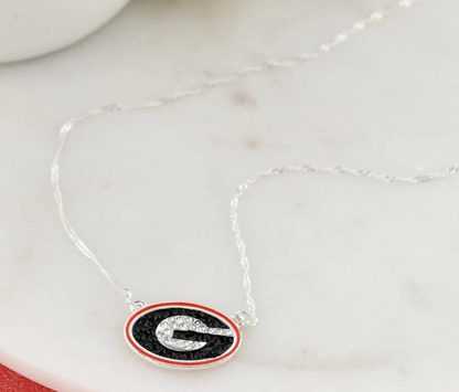 Georgia Crystal Logo Necklace