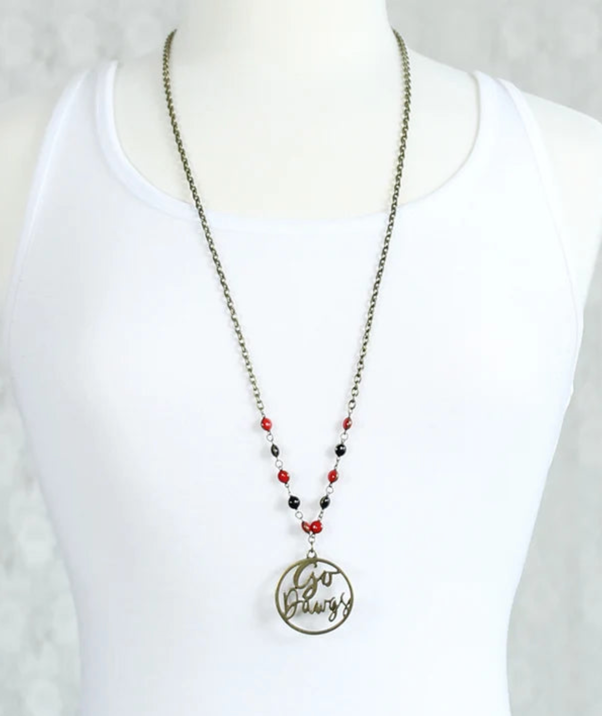 Georgia Slogan Cut-Out Necklace
