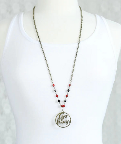 Georgia Slogan Cut-Out Necklace
