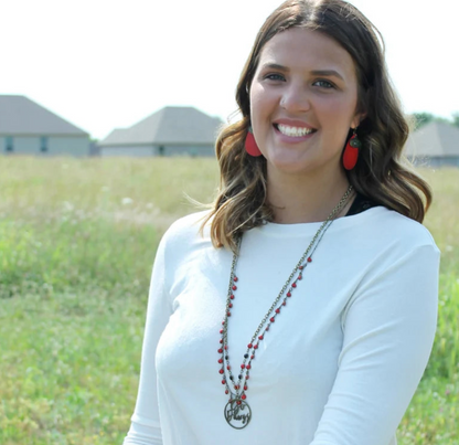 Georgia Slogan Cut-Out Necklace