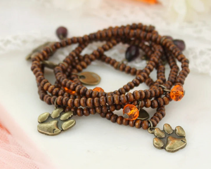 Clemson Wood Stretch Necklace/Bracelet