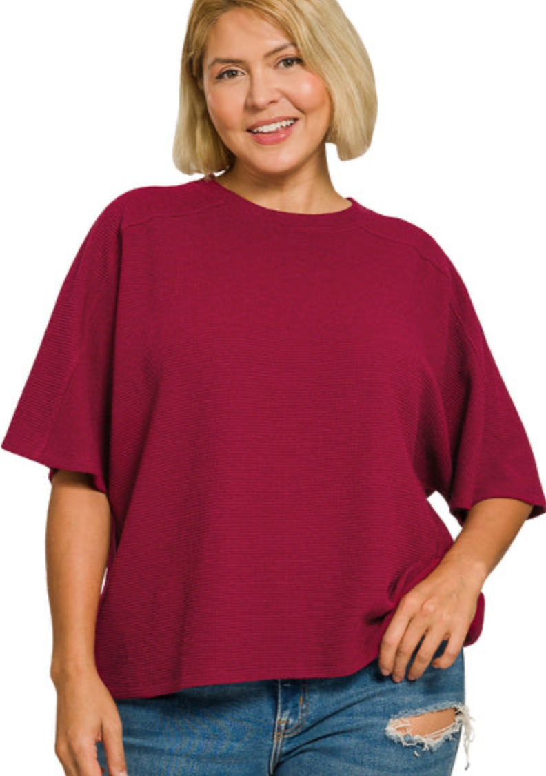 Carlee Cabernet Knit Top