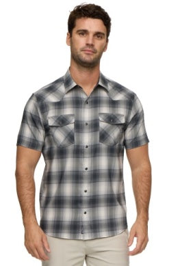 Plaid Snap Button Down